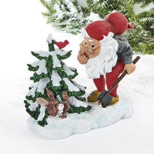 Santa w. animals & tree, poly, Vilhelm Hansen - 21X22CM, 1/BOX