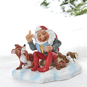 Santa w. animal, poly, Vilhelm Hansen - 6X9CM, 1/BOX