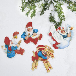 Cardboard santas, Vilhelm Hansen - 15CM, 4/BAG