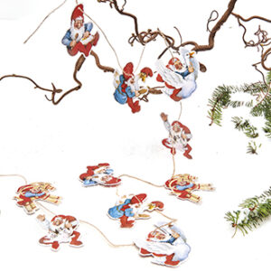 Garland 1,8M, paper, Vilhelm Hansen figurex10 - 7CM, 1/BAG