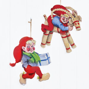 Santa boy, wooden, Vilhelm Hansen - 30CM, 2 ASS.