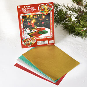 Pobra silk paper, 8 sheets, 5 asst. colors - 34X25CM, 8/BAG