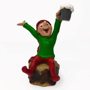 Bramming pixy, with beer, polyresin, 6CM