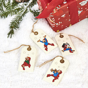 Bramming pixies, manilla gift tags - 4X8CM, 5 ASS., 8/BAG