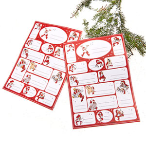Bramming gift tag paper stickers, 15/sheet - 29X21CM, 2/BAG
