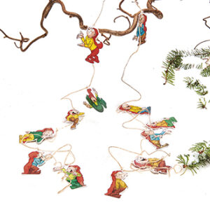 Bramming pixie garland, 12 on string - 5CM, 1/BAG