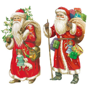 Santa sticker, vinyl - 21X28CM, 2 ASS., 1/BAG