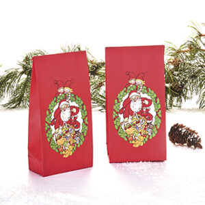 Paper gift bag w. Pobra santa - 25X12CM