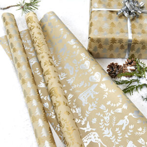 Wrapping paper, 60gr., 70cmx5m - 3 ASS.