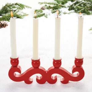 Advent candle holder, red - 11X32CM