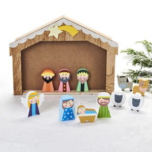 Crib, wood, 2D, figures, H: 4-6cm - 28CM, 12/SET