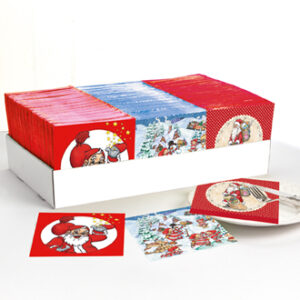 Tabledisplay w. asst napkins - 3 ASS., 20/PAC