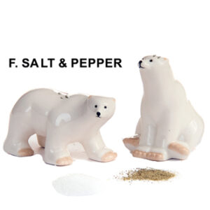 Polar beer salt & pepper, porcelain - 6CM, 2/SET