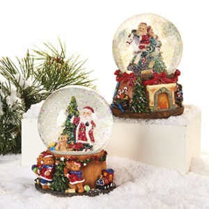 Snowglobe, music box - 14CM, 2 ASS.