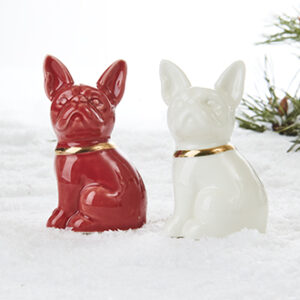 Dogs, salt & pepperset, porcelain - 10CM, 2/SET