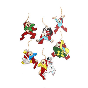 Wooden Bramming pixy, to hang - 25CM, 6 ASS.