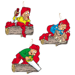 Bramming pixy, wooden, hanging - 40CM, 3 ASS.