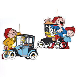 Wooden Bramming old car - 54X62CM, 2 ASS.