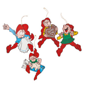 Wooden Bramming pixy, to hang - 25CM, 4 ASS.