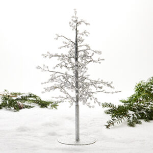 Tree, acrylic, silver glitter - 45CM