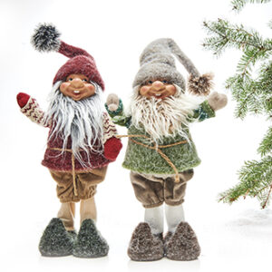 Santa, fabric, boy/girl - 52CM, 2 ASS.