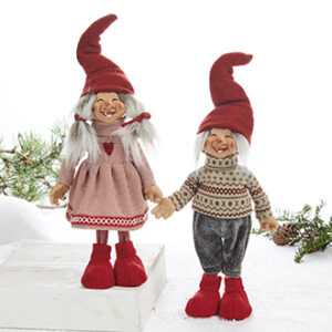 Santa, fabric, boy/girl - 34CM, 2 ASS.