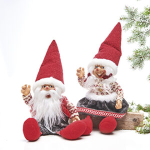 Santa, girl/boy, fabric - 47CM, 2 ASS.
