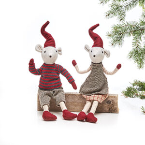 Mouse, fabric, for edge - 37CM, 2 ASS.