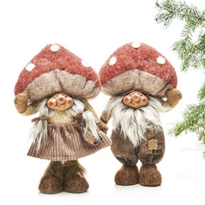 Santa, girl/boy, fabric - 33CM, 2 ASS.