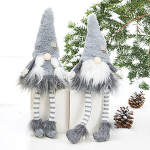 Santa, girl/boy, fabric, hanging legs - 40CM, 2 ASS.