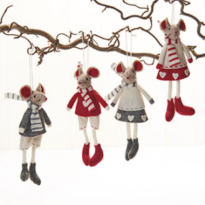 Mouse, fabric, to hang - 15CM, 4 ASS.