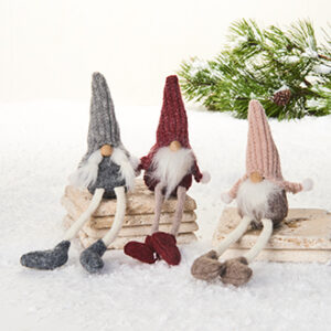 Pixy, felt, w. long legs f. edge - 18CM, 3 ASS.