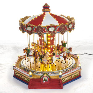 Carousel, animated, light & music (220V) - 35X34CM