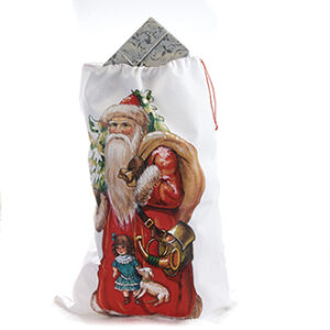 Gift bag, fabric, Pobra Santa - 65X90CM