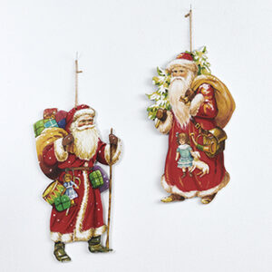 Wooden Pobra Santa, f. hanging - 40CM, 2 ASS.
