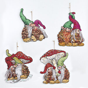 Wooden Pobra conepixie, for hanging - 40CM, 4 ASS.