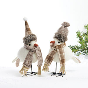 Bird, fabric w. metal legs - 25CM, 2 ASS.