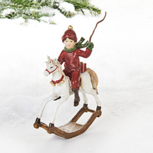 Rocking horse, boy, poly - 12CM