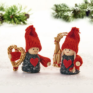 Pixy w. straw goat/star - 8CM, 2 ASS., 2/BOX