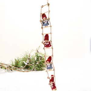 8cm pixy x 2, on rope ladder, fabric - 50CM