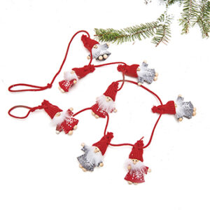 Garland, pixy x 8, fabric, 120cm - 9CM