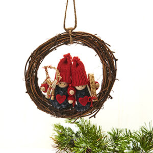 Wreath, w. fabric pixyx2 - 15CM