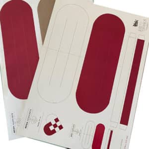 Juel&Brandt, DIY, stamped-out paper hearts, red & gold, 90gr. -2 designs/bag