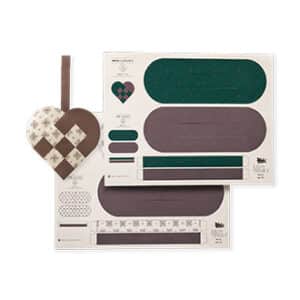 Juel&Brandt, DIY, stamped-out paper hearts, red & gold, 90gr. -2 designs/bag