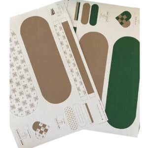 Juel&Brandt, DIY, stamped-out paper hearts, red & gold, 90gr. -2 designs/bag