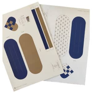 Juel&Brandt, DIY, stamped-out paper hearts, red & gold, 90gr. -2 designs/bag