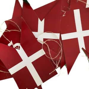 Juel&Brandt, Dannebrog garland, 150gr, 18 flags