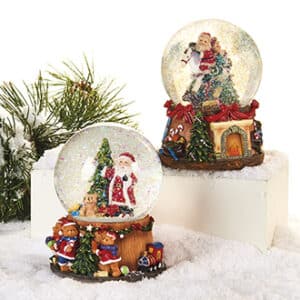 Snowglobe, music box, 14CM, 2 ASS.