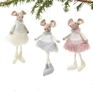 Mouse, fabric, to hang, 15CM, 3 ASS.