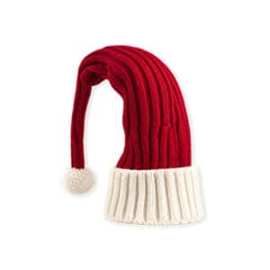 Santa hat, knit, dark red, 72cm